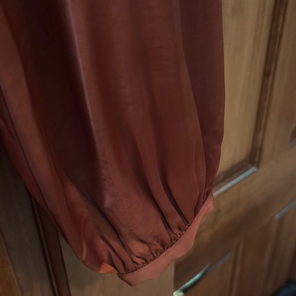 Lucy Paris Brown Wrap Dress Long Sleeve Casual - Picture 3 of 6